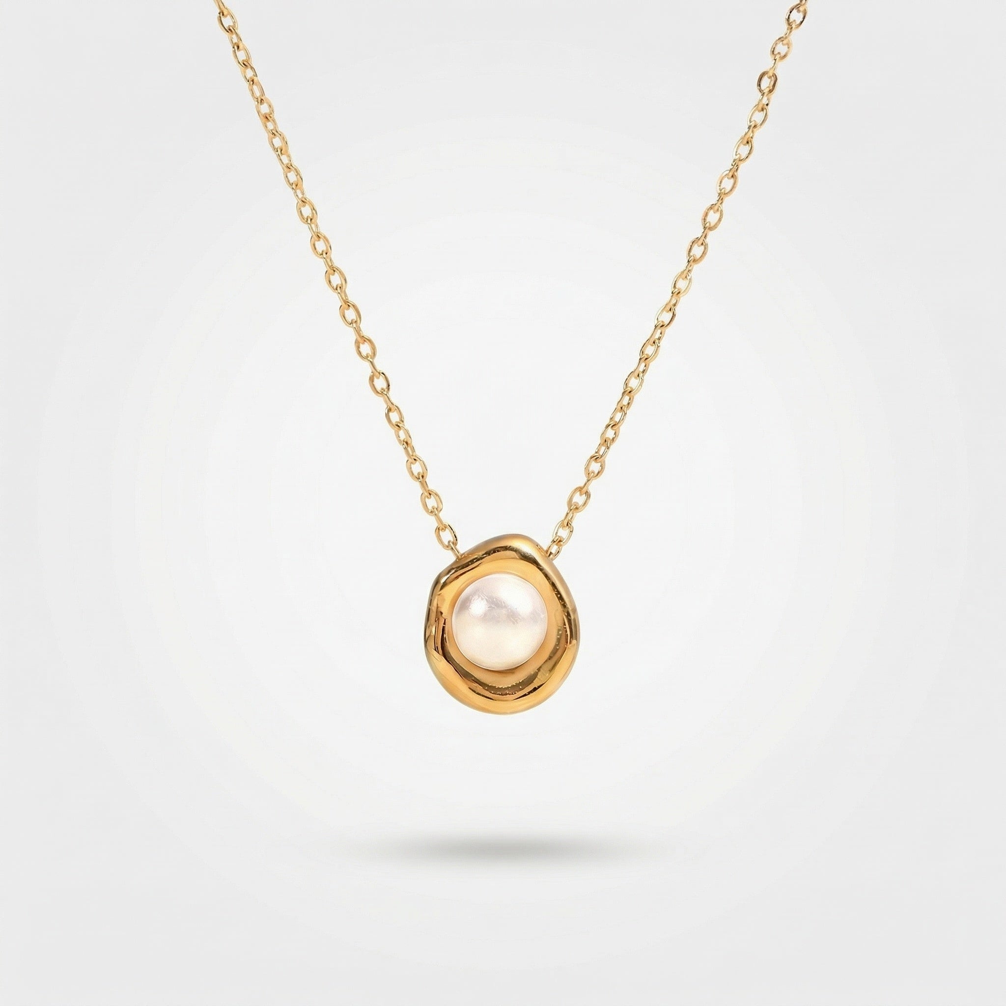 amethyst & sable selene pearl tide necklace in 18k gold