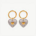 amethyst & sable aurea devotion earrings in 18k gold and stainless steel