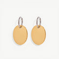 amethyst & sable aurea disc drop earrings in 18k gold
