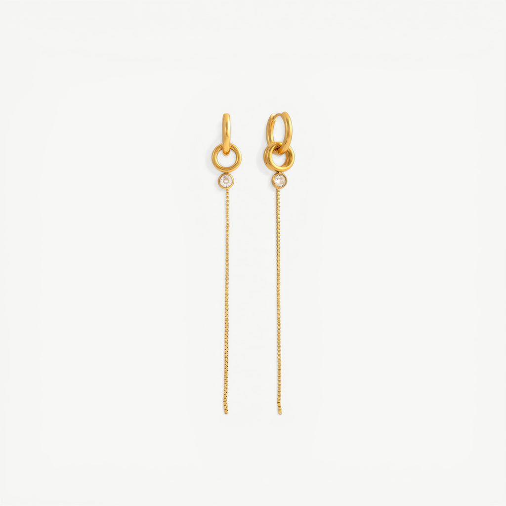 amethyst & sable aurea drop earrings in 18k gold