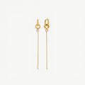 amethyst & sable aurea drop earrings in 18k gold