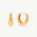 amethyst & sable aurea hoop earrings in 18k yellow gold