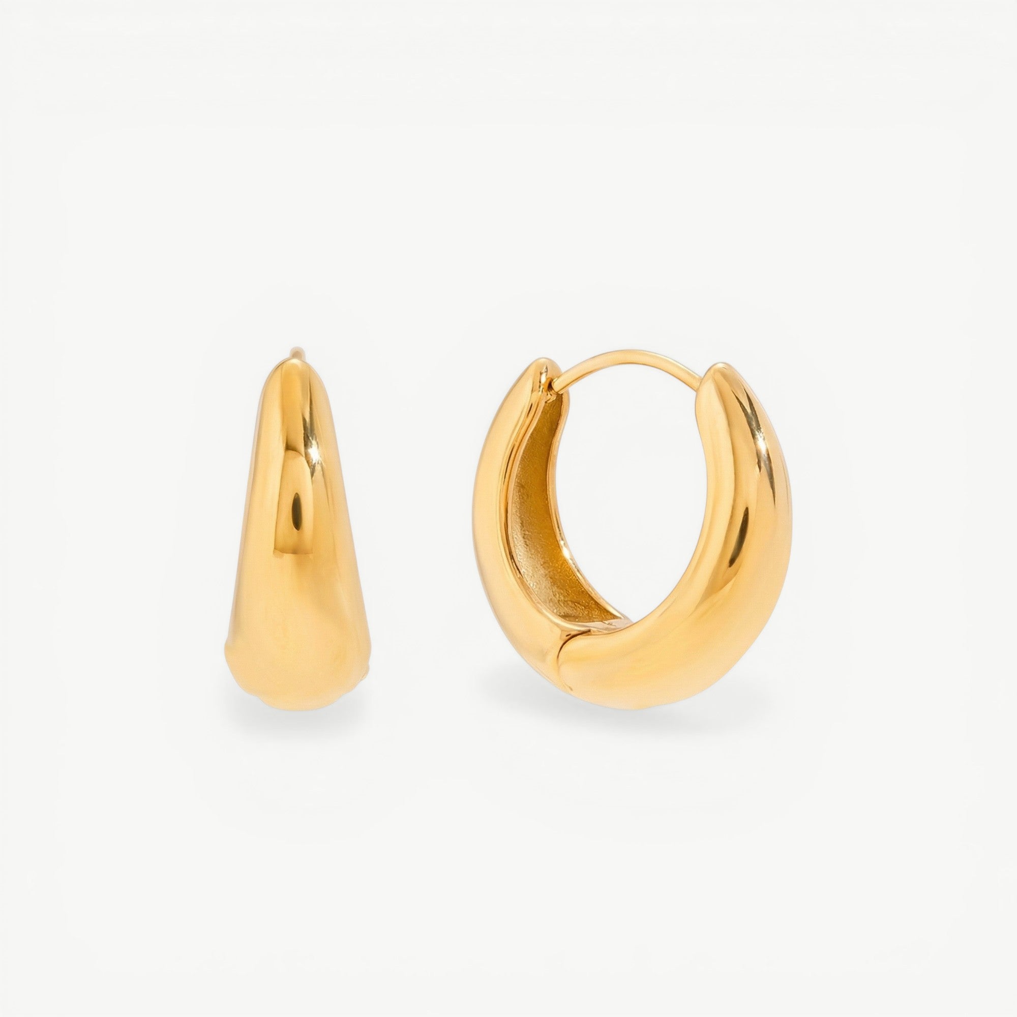 amethyst & sable aurea hoop earrings in 18k yellow gold