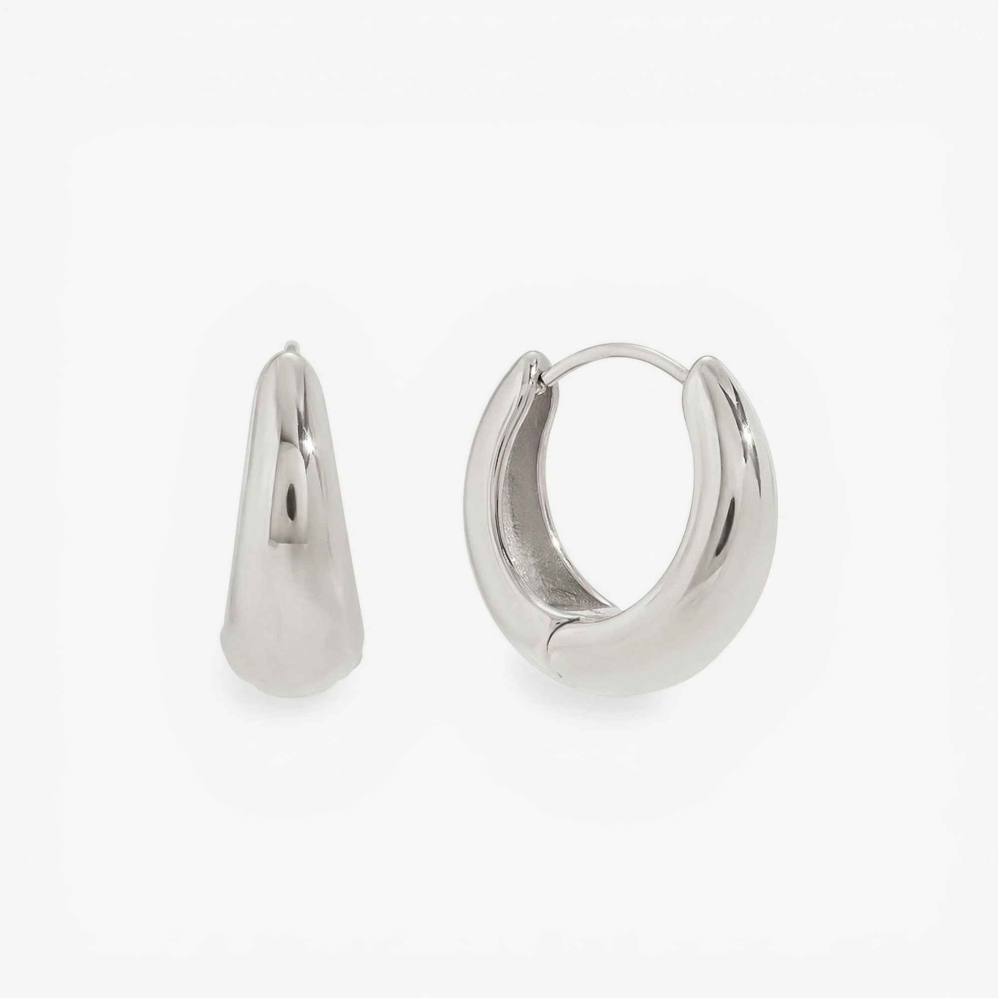 amethyst & sable aurea hoop earrings in white gold