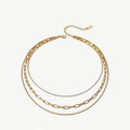 amethyst & sable aurea layered necklace in 18k gold