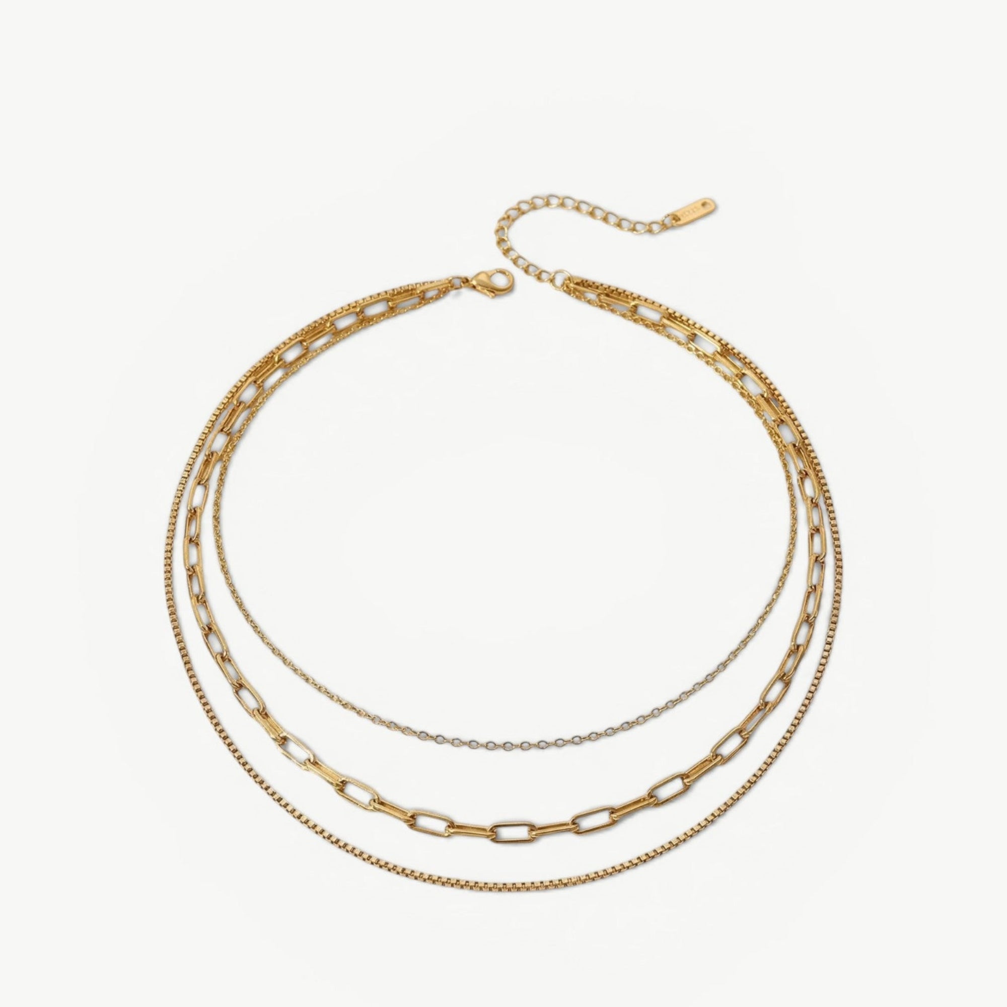 amethyst & sable aurea layered necklace in 18k gold