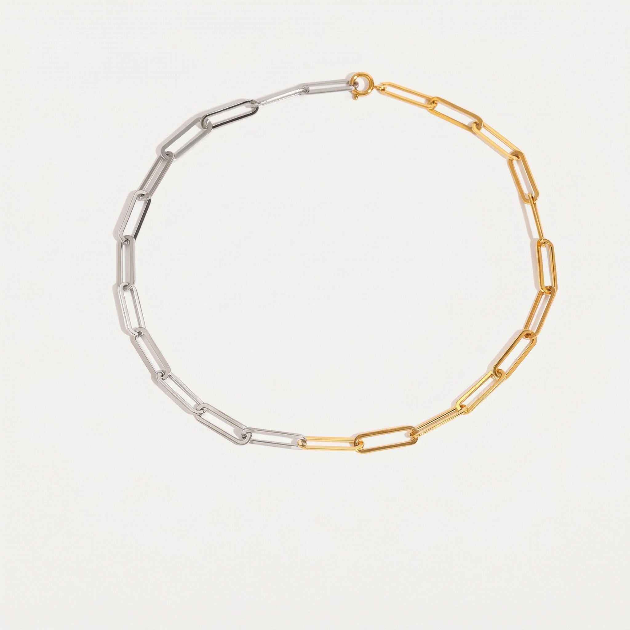 amethyst & sable axis cadence necklace in 18k gold and stainless steel