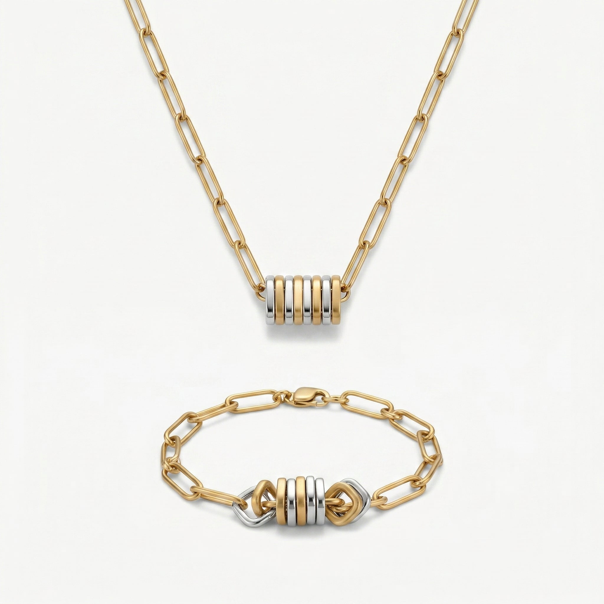 axis circuit set detail view in 18k gold mixed metal by amethyst & sable