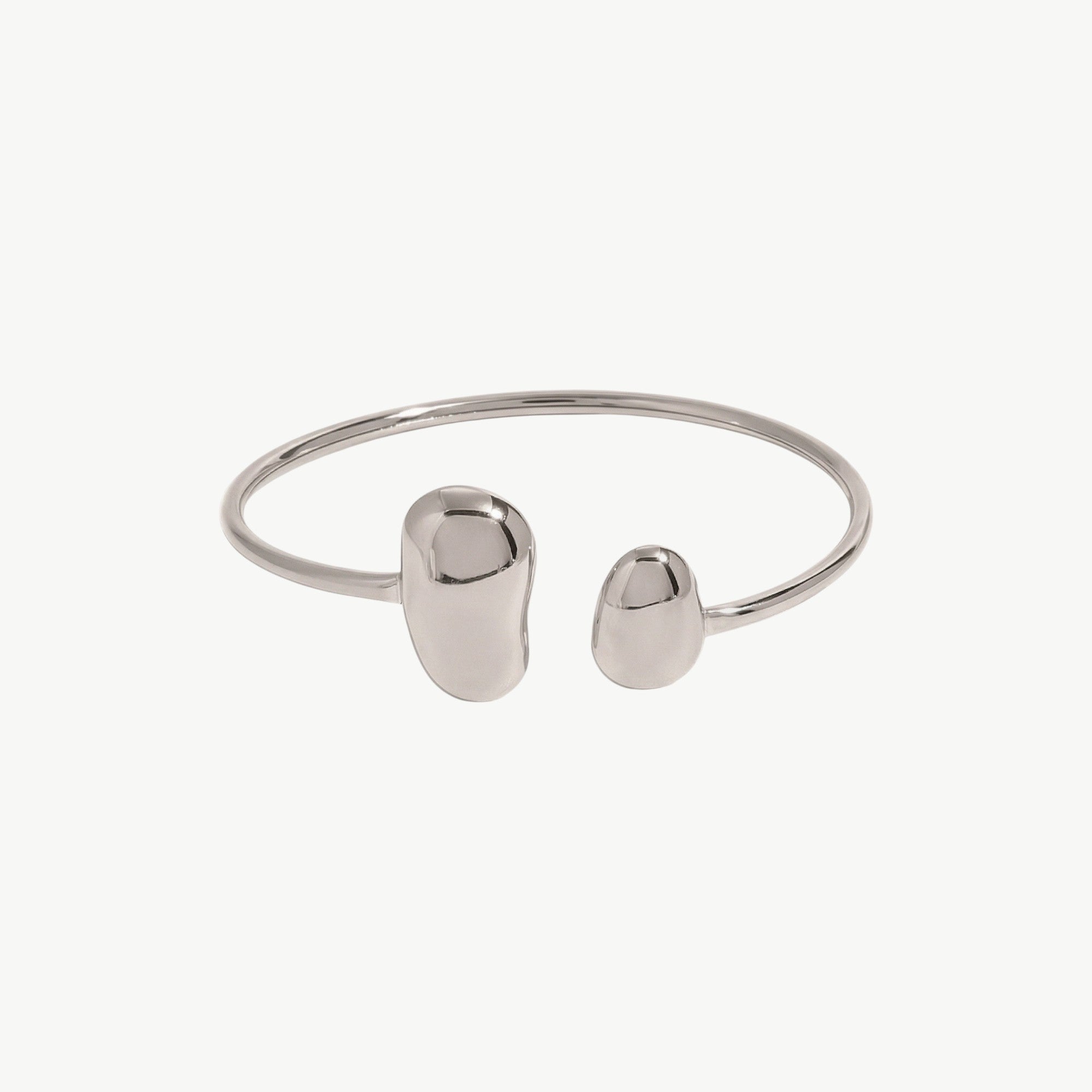 amethyst & sable axis form cuff in silver