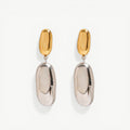 amethyst & sable axis form drop earrings in mixed metal