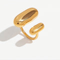 amethyst & sable axis form rings in 18k gold