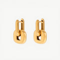 amethyst & sable axis frame earrings in 18k gold