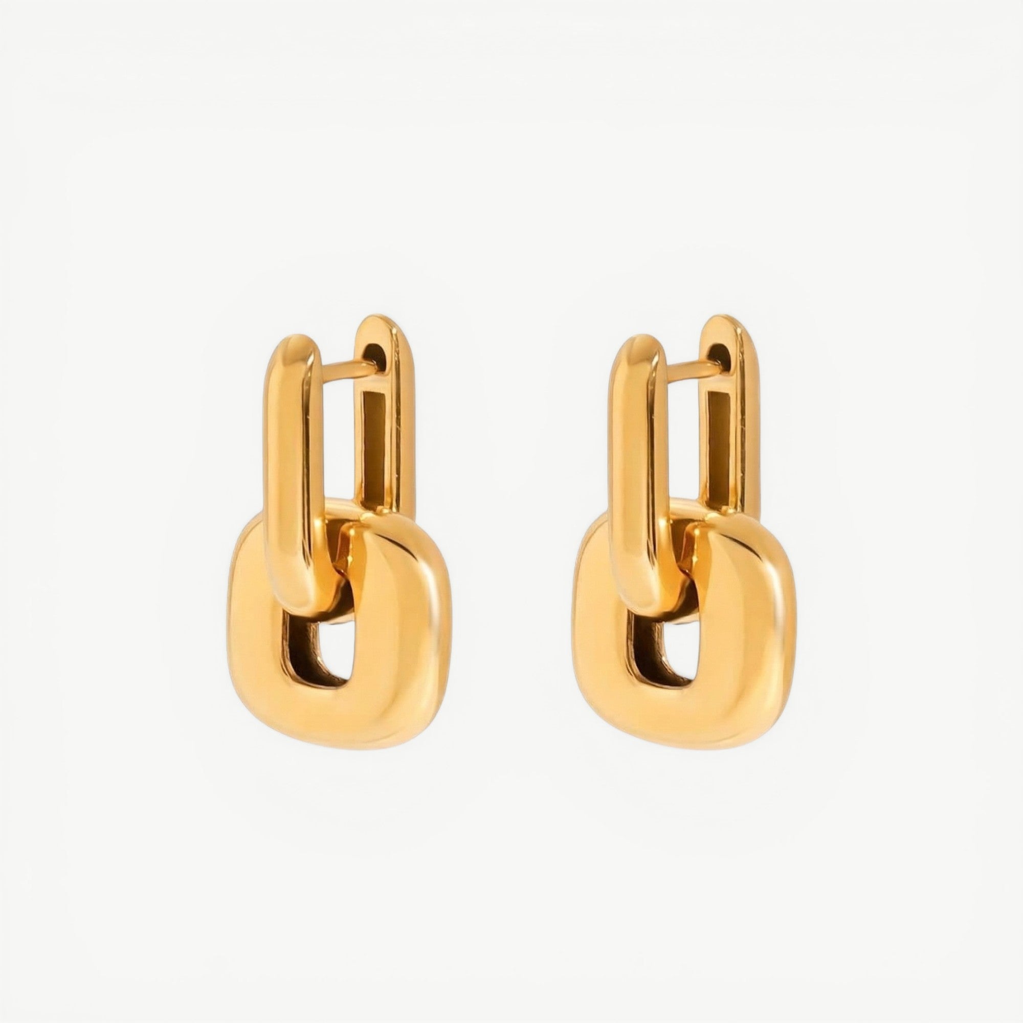 amethyst & sable axis frame earrings in 18k gold