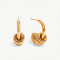 amethyst & sable axis rhythm earrings in 18k gold