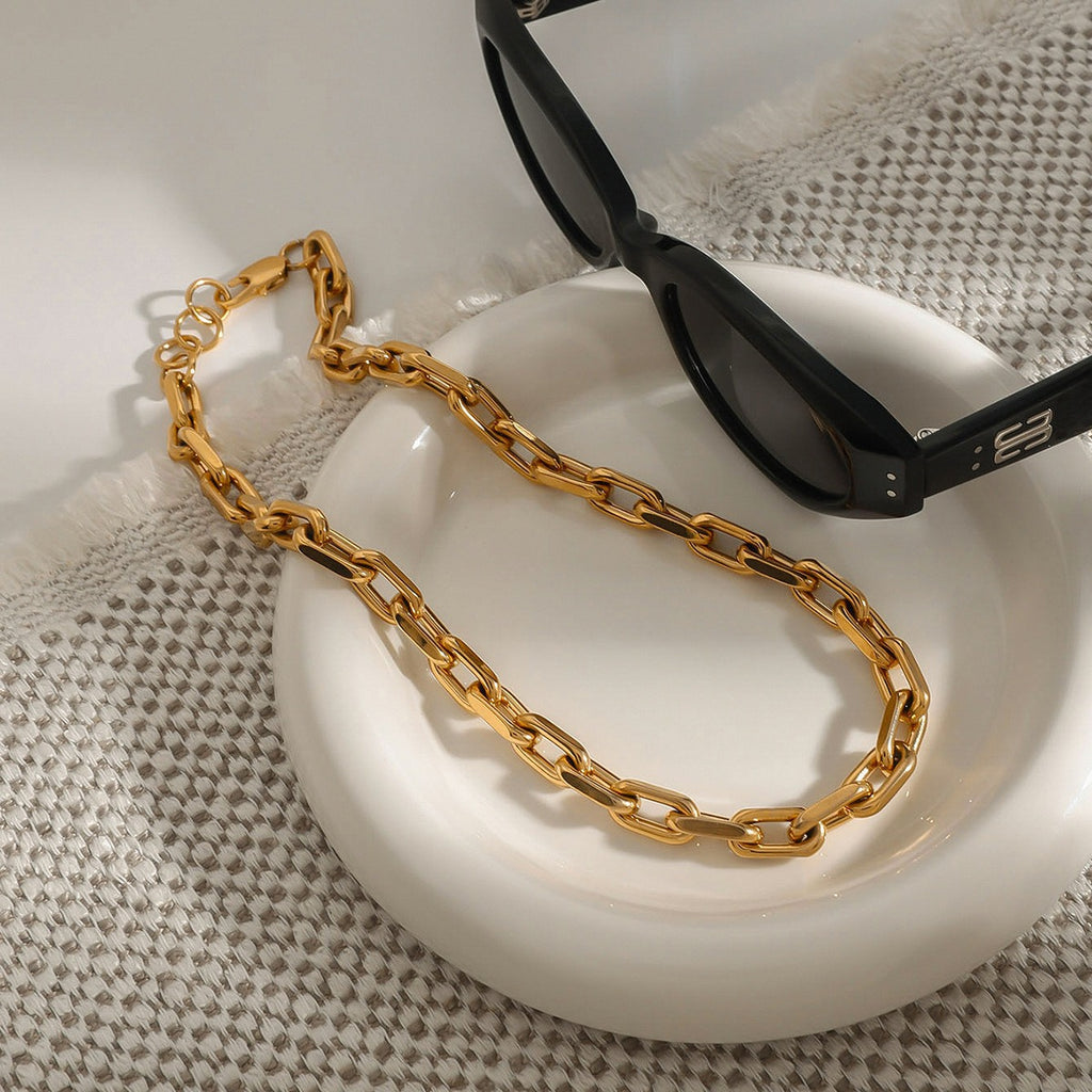 amethyst & sable axis sol chain necklace in 18k gold