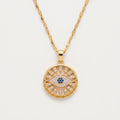 amethyst & sable calypso azure eye necklace in 18k gold