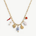 amethyst & sable calypso drift necklace in 18K gold 