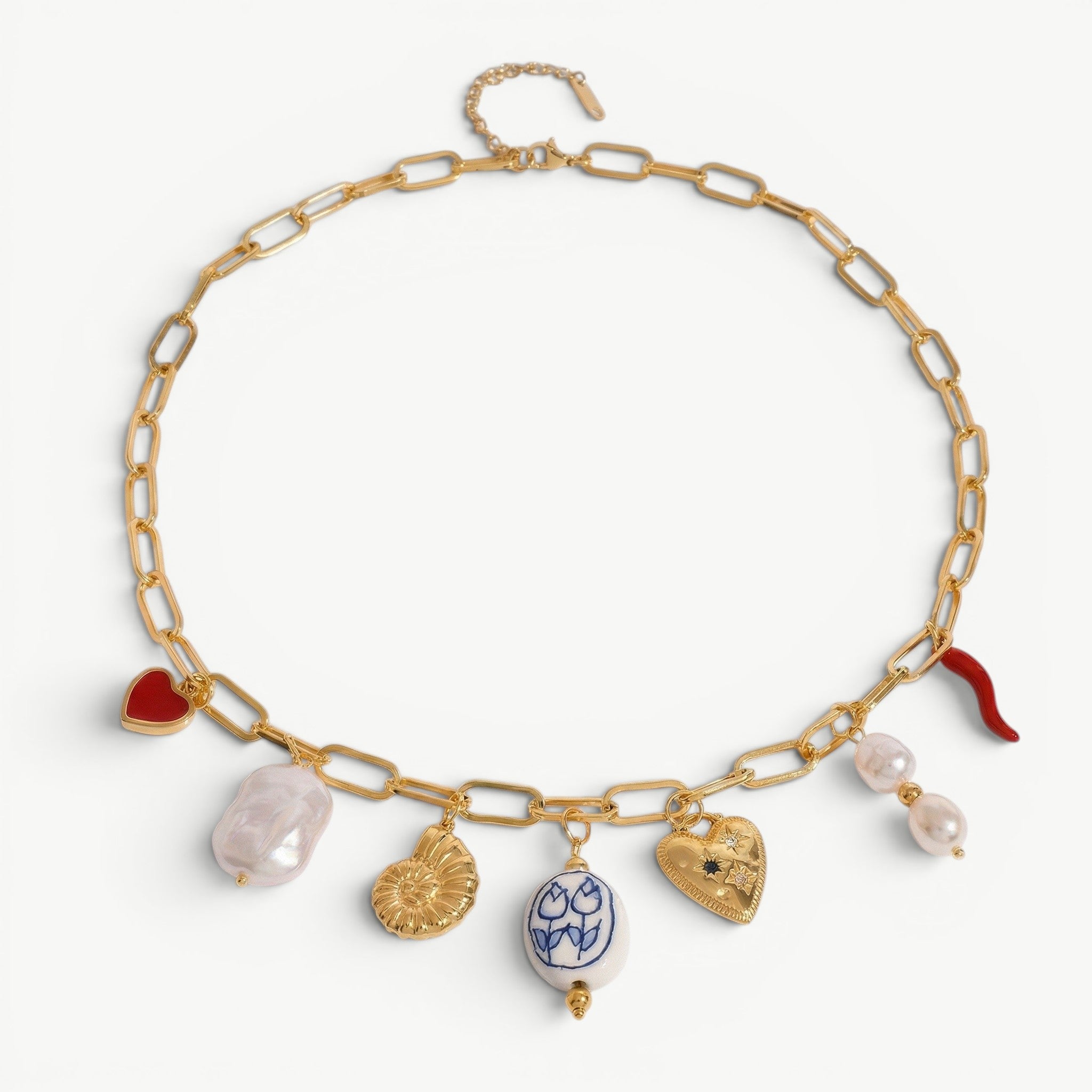amethyst & sable calypso drift necklace in 18K gold 