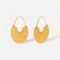 amethyst & sable calypso fan earrings in 18k gold