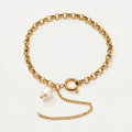 amethyst & sable calypso marina pearl chain bracelet in 18k gold
