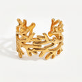 amethyst & sable calypso reef ring in 18k gold
