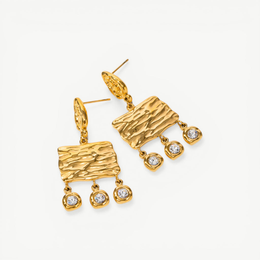 amethyst & sable calypso solara tassel earrings in 18k gold