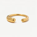 amethyst & sable luma aura open ring in 18k gold