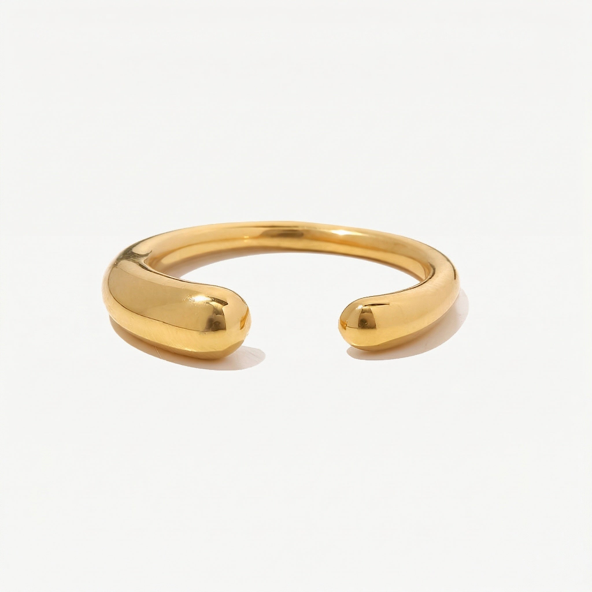 amethyst & sable luma aura open ring in 18k gold