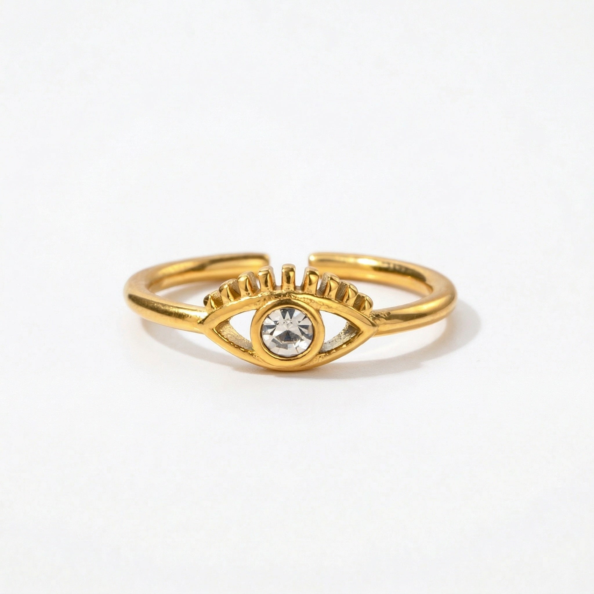 amethyst & sable luma beacon ring in 18k gold