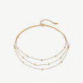 amethyst & sable luma cascade necklace in 18k gold