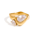 amethyst & sable luma duet ring in 18k gold