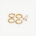 amethyst & sable luma ear stack set in 18k gold