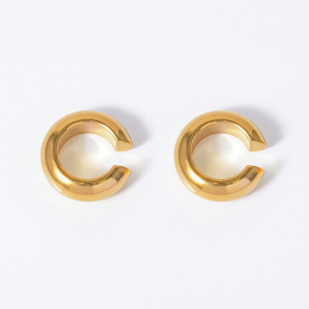 amethyst & sable luma halo ear cuffs in 18k gold