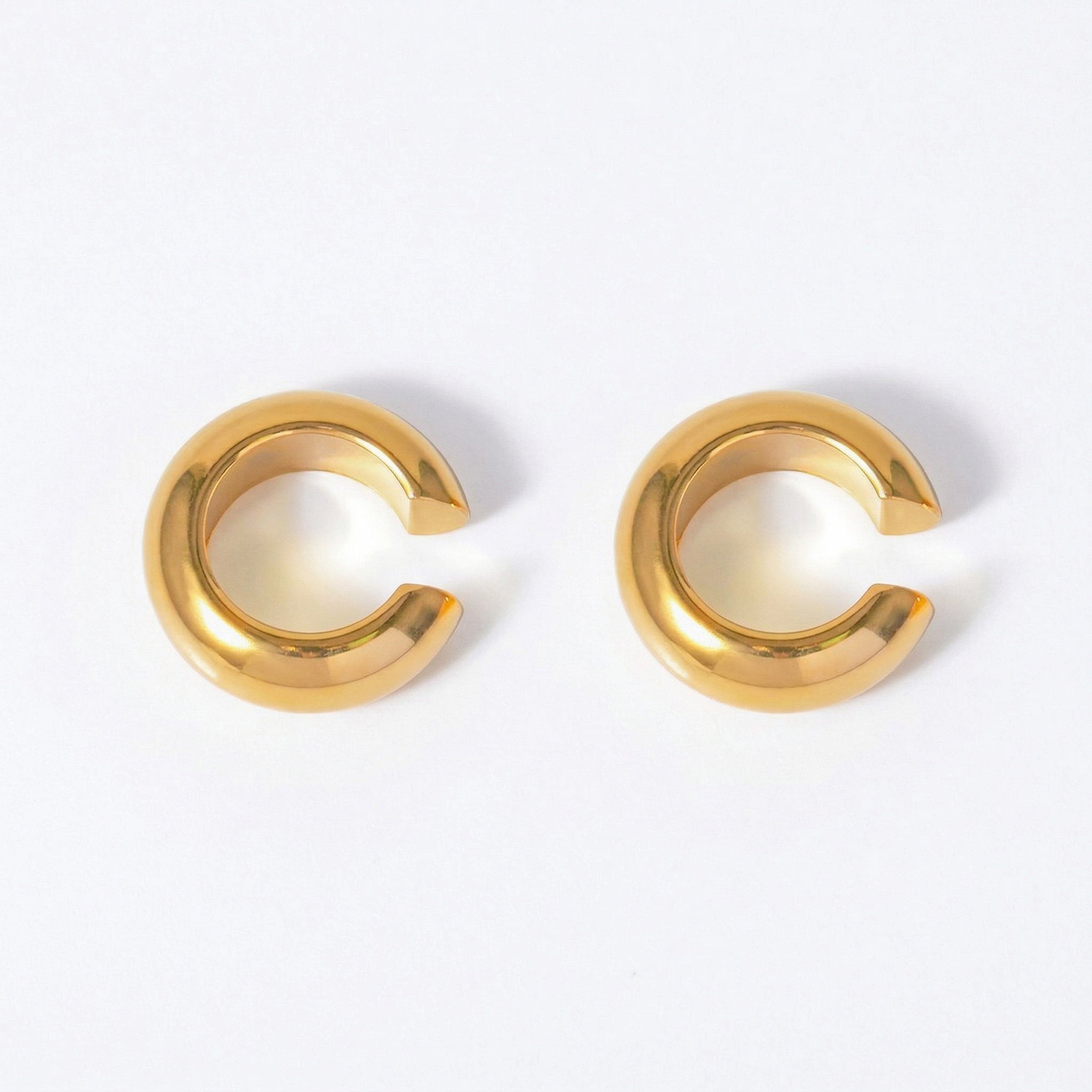 amethyst & sable luma halo ear cuffs in 18k gold