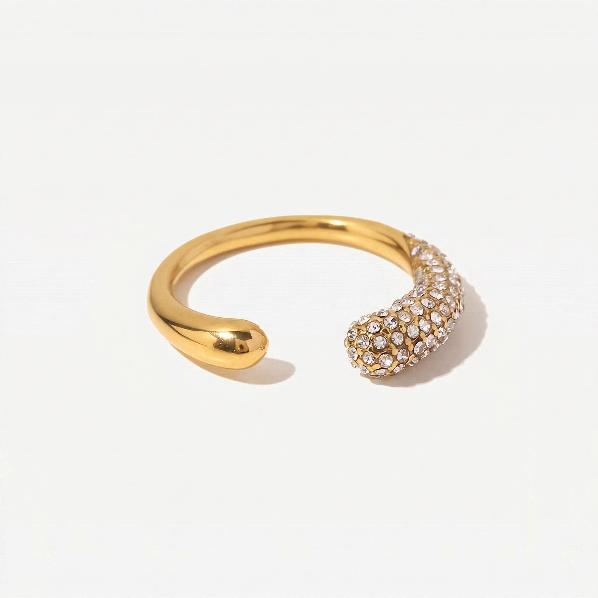 amethyst & sable luma halo open ring in 18k gold