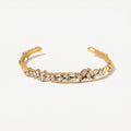 amethyst & sable luma prism bangle in gold