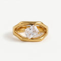 amethyst & sable luma solo ring in gold