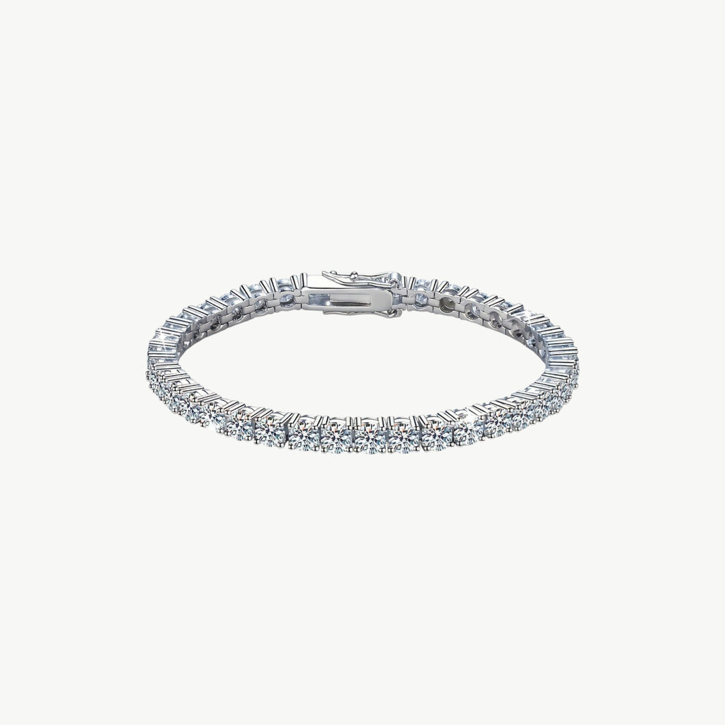 amethyst & sable luma tennis bracelet in silver