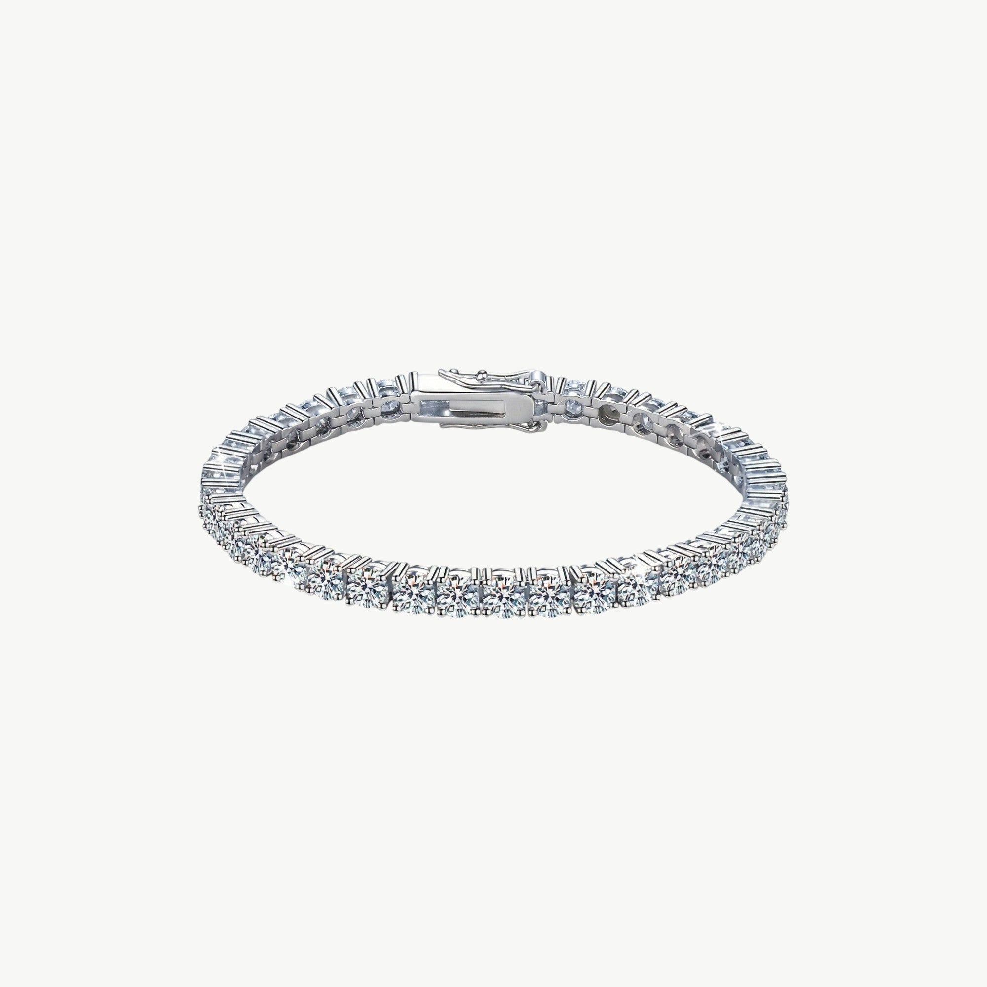 amethyst & sable luma tennis bracelet in silver