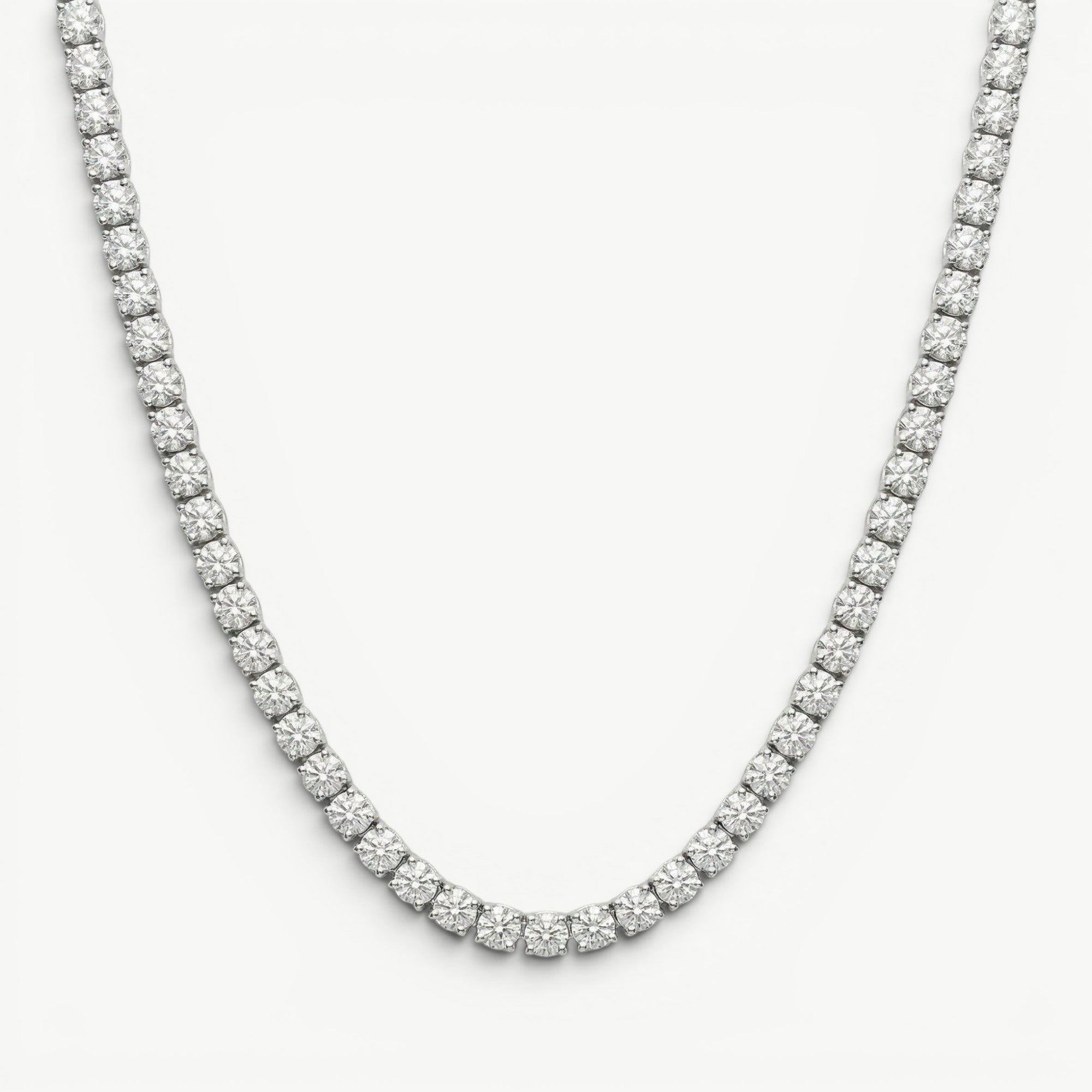 amethyst & sable luma tennis necklace with cubic zirconia crystals