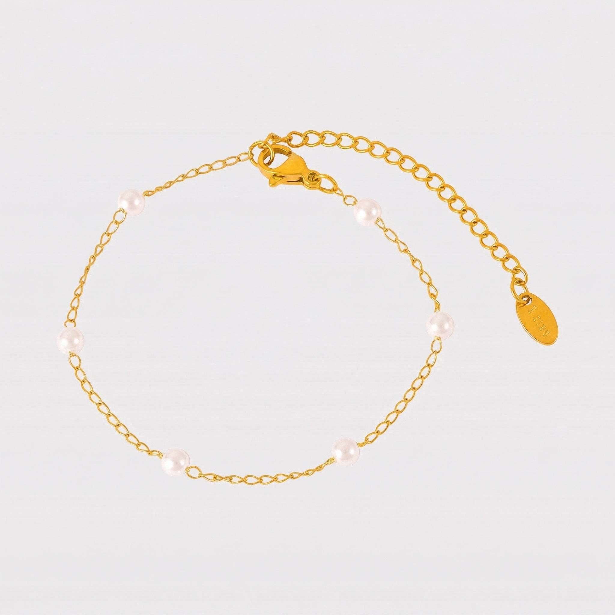 amethyst & sable selene pearl strand bracelet in 18K gold