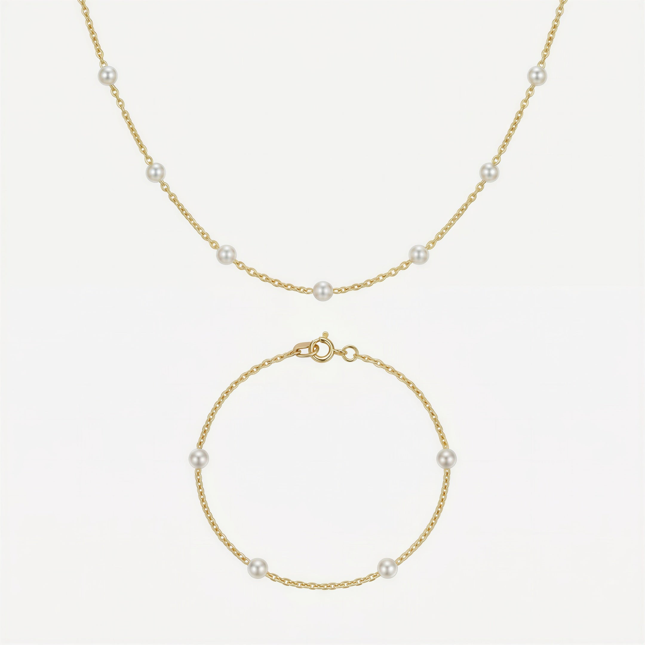 amethyst & sable selene pearl strand set in 18K gold