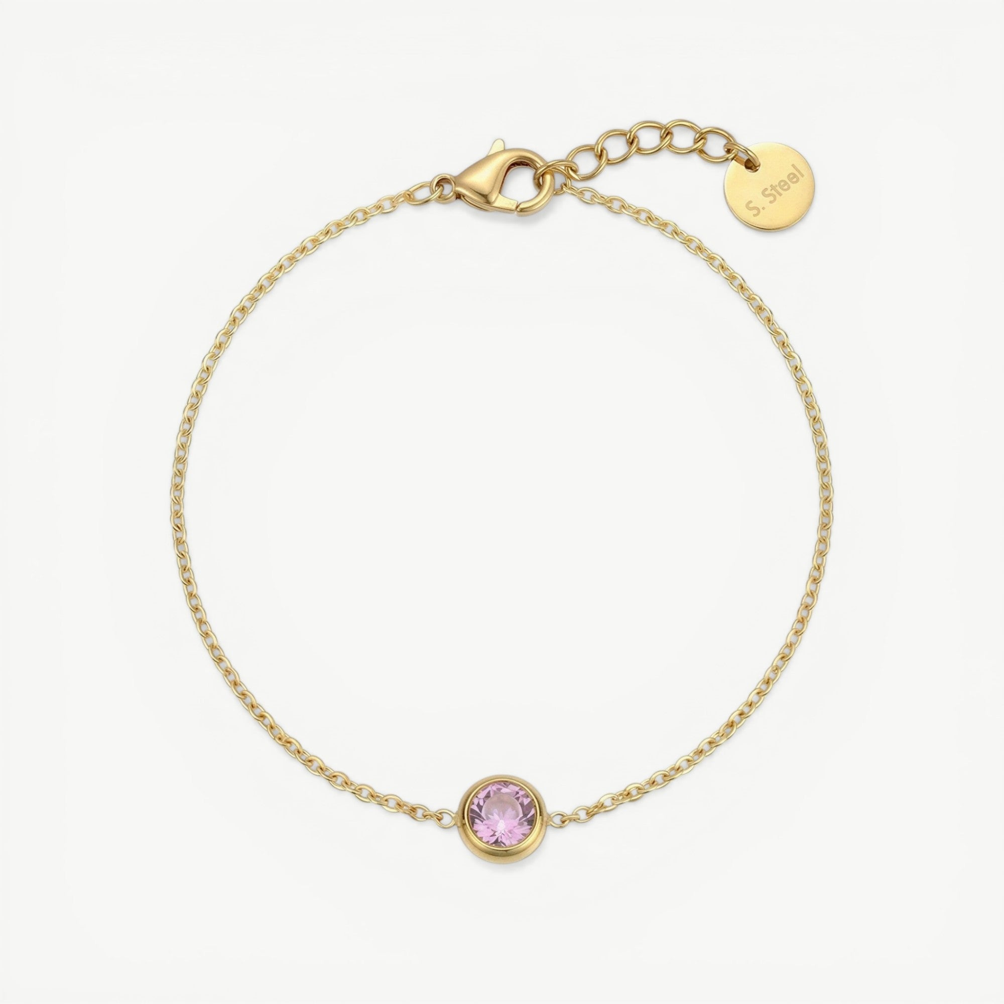 amethyst & sable soleil halo bracelet in 18K gold amethyst