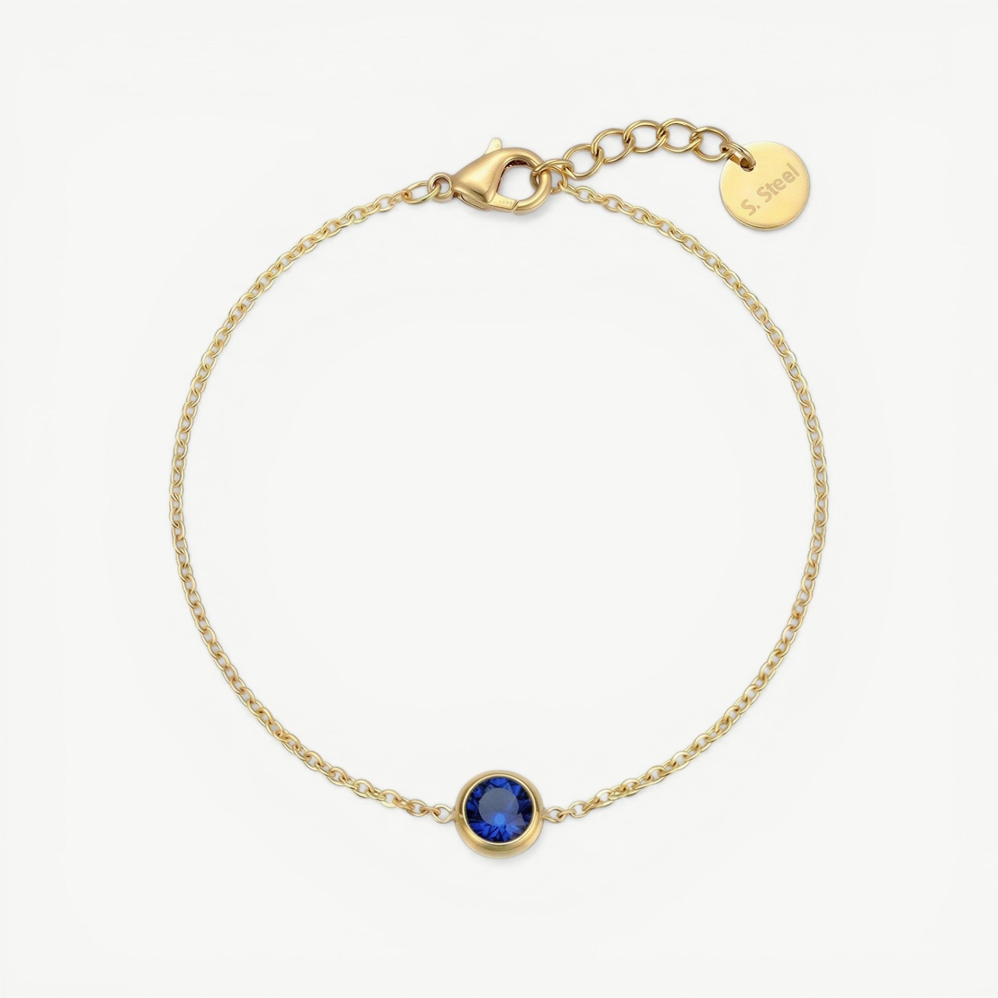 amethyst & sable soleil halo bracelet in 18K gold azure