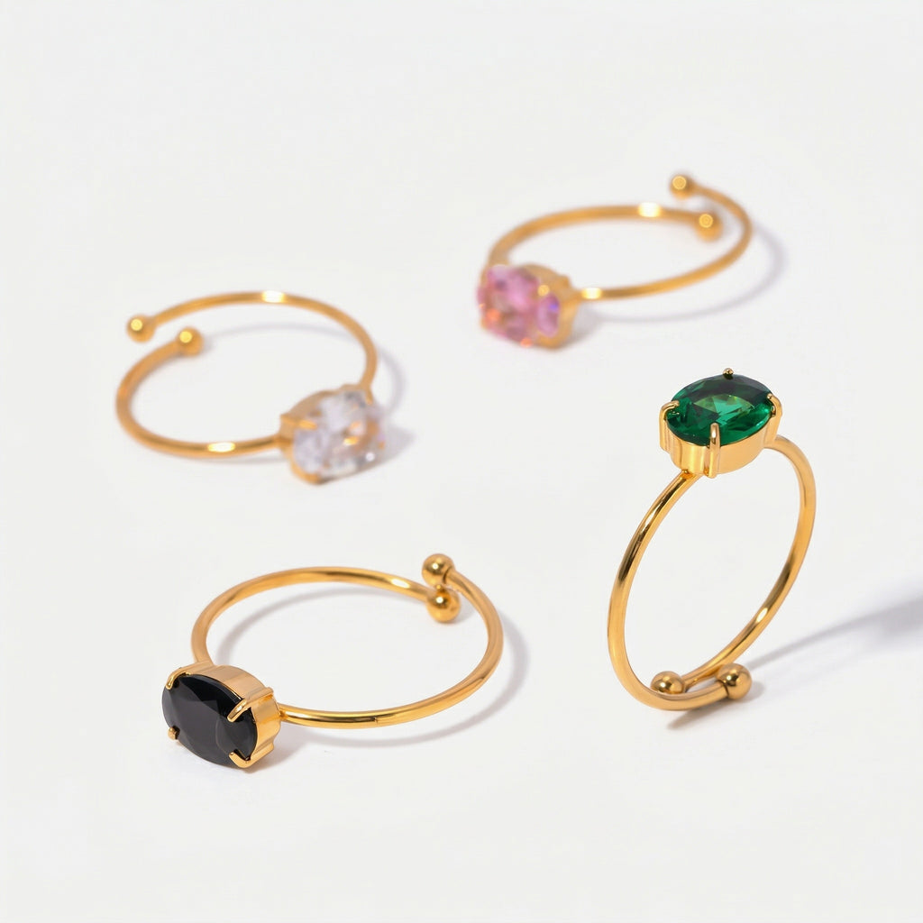 amethyst & sable soleil meridian ring collection