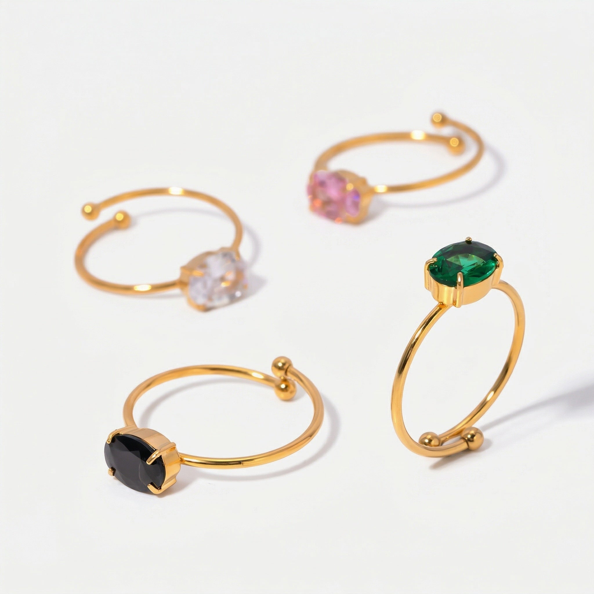 amethyst & sable soleil meridian ring collection