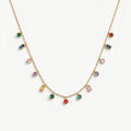 amethyst & sable soleil mosaic necklace in 18k gold