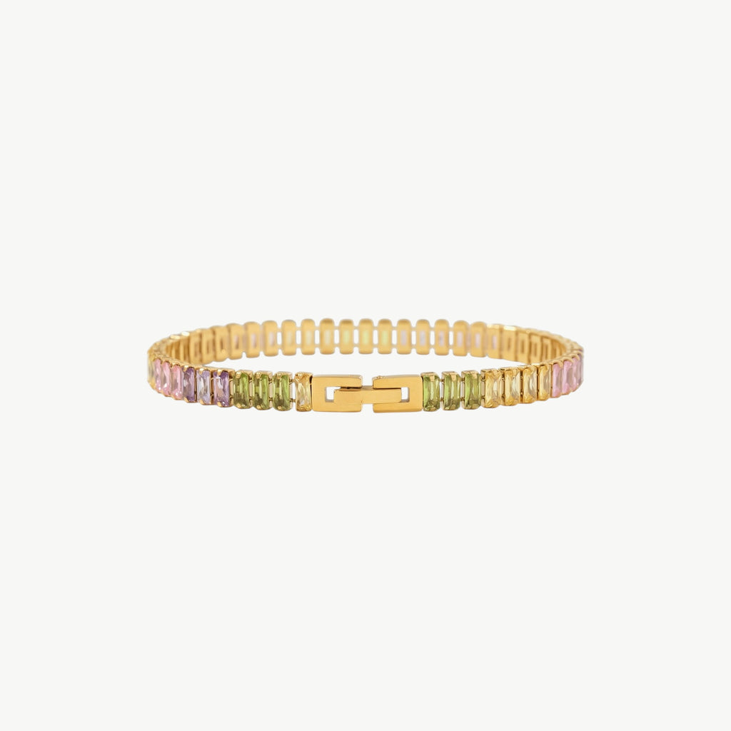 amethyst & sable soleil prism bracelet in 18k gold opaline