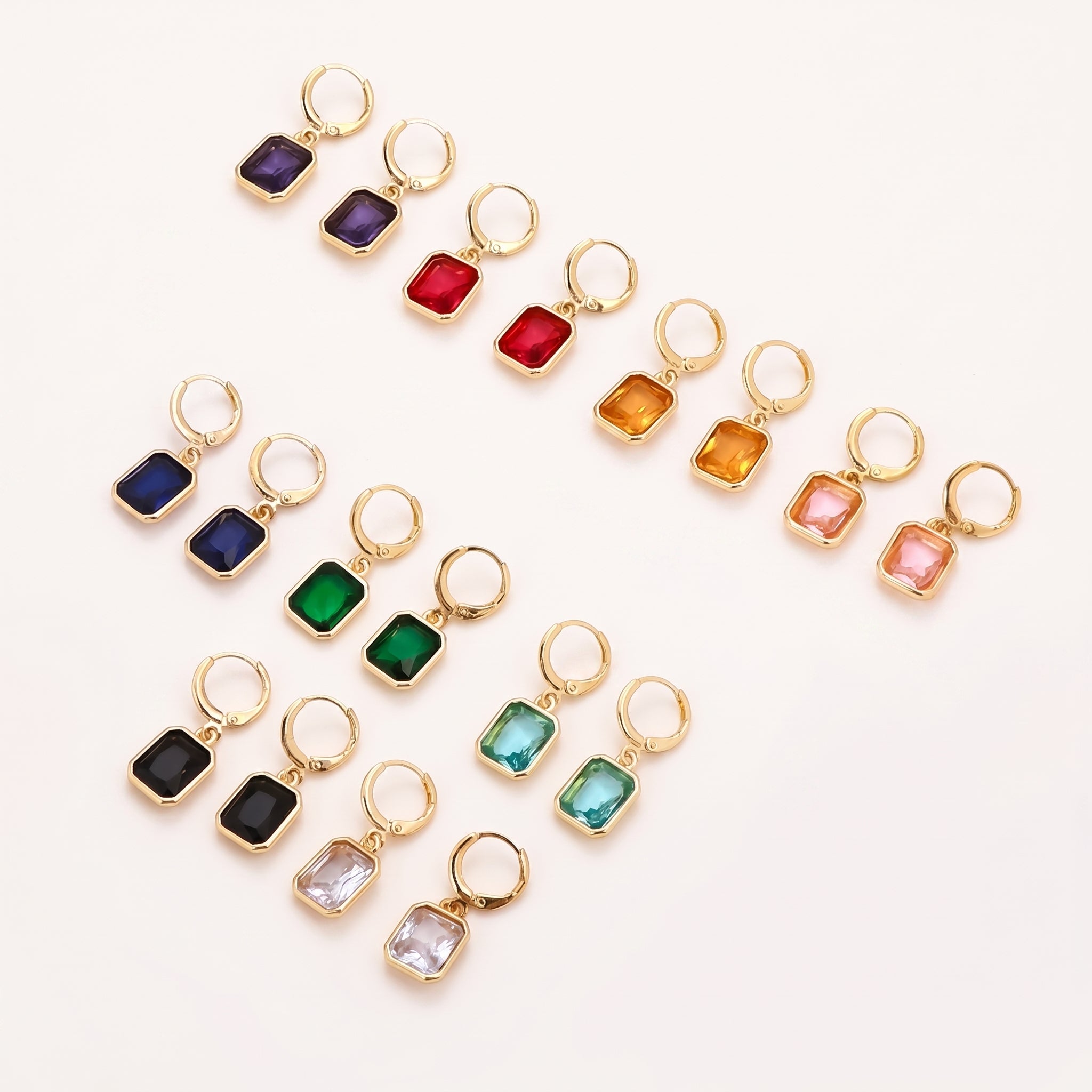 amethyst & sable soleil prism drop earring collection in 18k gold