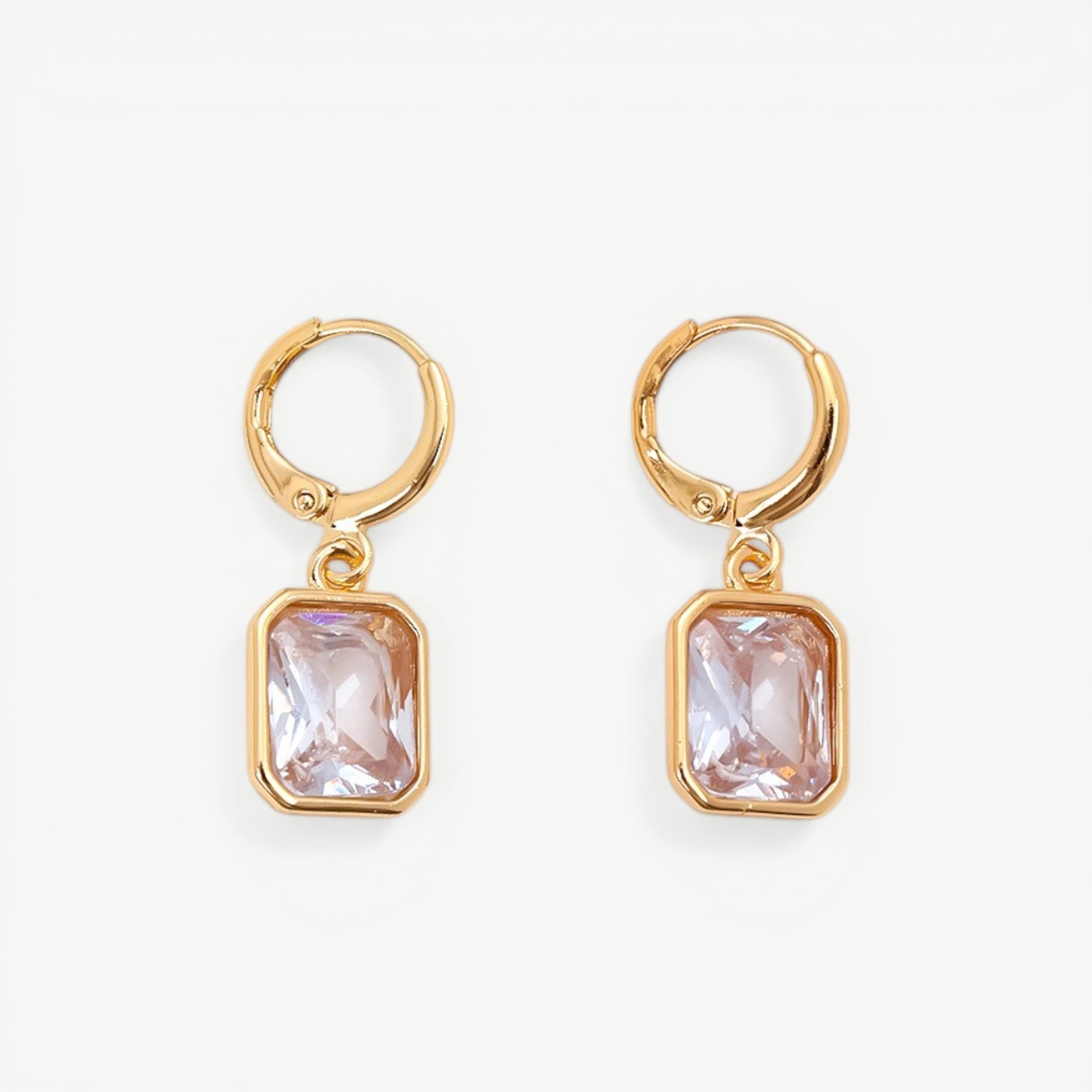 amethyst & sable soleil prism drop earrings in 18k crystal